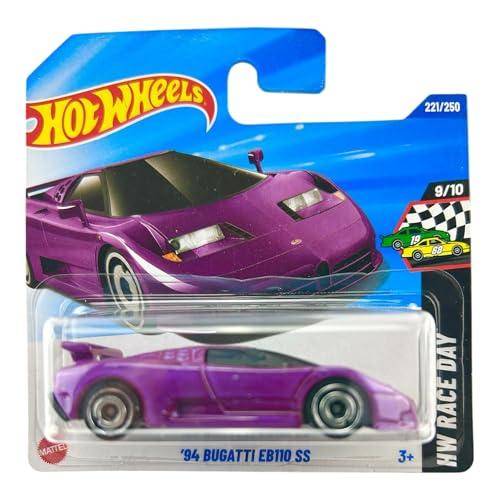 Hot Wheels Bugatti EB110 SS '94 (JBB36) - HW Race Day 9/10, 221/250-2025 Edition, 1:64, Modello Bugatti con licenza