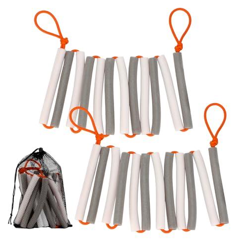 FMTYAOIU Confezione da 2 barre elastiche Krossband, 2 m, corda elastica per salto in alto, attrezzatura per allenamento con salto in alto, barra pieghevole per ginnastica, accessori per salto su pista