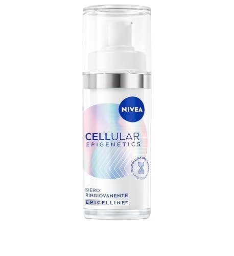 NIVEA Cellular Epigenetics Siero Ringiovanente 30 ml, Siero viso antirughe che riduce i segni dell'età in 2 settimane, Face serum con Acido Ialuronico ed Epicelline per una skincare ringiovanente
