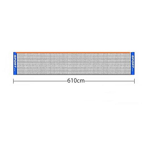 KYLMET Rete da tennis portatile pieghevole da 3 a 6 m per bambini adulti per interni ed esterni (senza paletti) 6,1 m