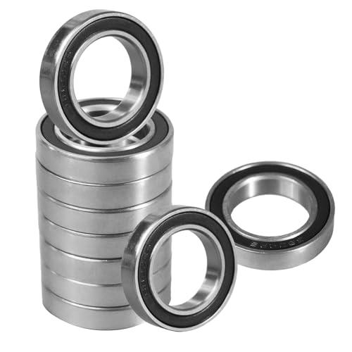 ​Flewdart 10pz 6802 2RS cuscinetti a sfere 15x24x5mm, 6802-2RS 6802RS schermati in acciaio al carbonio per macchine e utensili​​ (6802-2RS 10pcs)