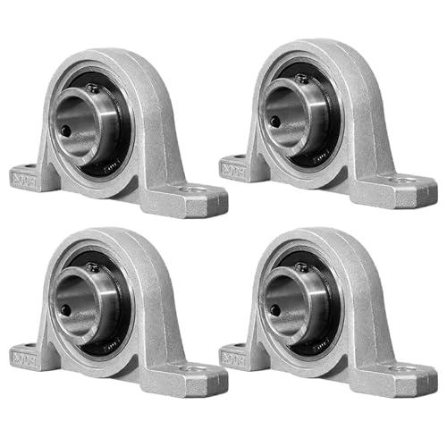 Bztzhm 4 Pezzi Zinco Autoallineanti Cuscinetto Flangia, Cuscinetti a Sfera Con Supporto 20mm, Supporto Montato al Centro del, Cuscinetti in Lega di Zinco, Cuscinetto a Sfere Autoallineante