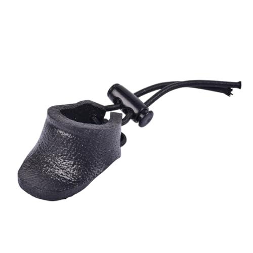 DONGKER Anello per Pollice per Tiro con l'Arco, Protezione per le Dita per Tiro con l'Arco, Dito Linguetta in Pelle con Bottone Automatico Regolabile per Arco Composto, Tradizionale, Ricurvo