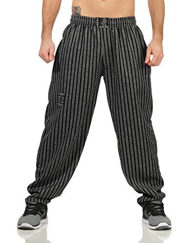 ZARMEXX, Pantaloni sportivi da uomo, lunghi, adatti per jogging, bodybuilding, palestra, sollevamento pesi e allenamento, grigio., L