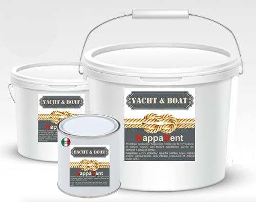 VERNICE KappaSent PER SENTINA,GAVONI BARCA GOMMONI PARATIE SMALTO BICOMPONENTE SATINATO (KG 6,0 (5+1,0 Cat), RAL9010 BIANCO)