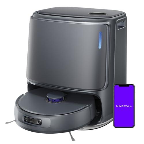 NARWAL Freo Z Ultra Robot Aspirapolvere e Lavapavimenti con Doppi Chip AI e Twin AI Dodge, Evitamento degli ostacoli AI Ultra-Preciso, Aspirazione 12000 Pa, Spazzola a Rullo Avvolgente Anti-pelo 2.0