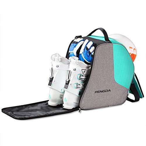 PENGDA Borsa per scarponi da sci extra large con scomparto per casco per giacca, casco, occhiali di protezione, guanti
