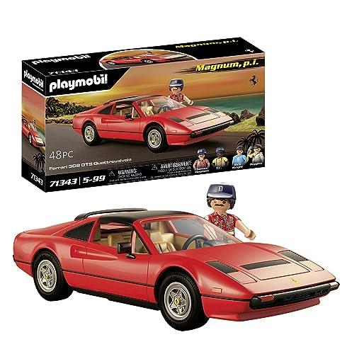 PLAYMOBIL Famous Cars 71343 Magnum, P.I. Ferrari 308 GTS Quattrovalvole, Pezzo da Collezione per Gli Appassionati di Auto, Giocattolo per Collezionisti e Bambini a Partire dai 5 Anni
