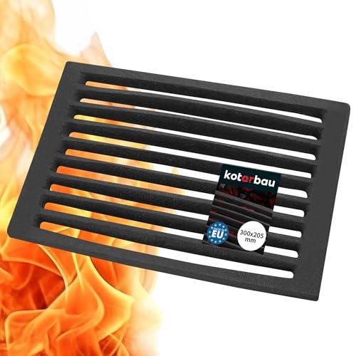 KOTARBAU® Griglia per Camino a legna 30 x 20,5 cm Forno griglia in ghisa per camino griglia stufa legna griglie cenere