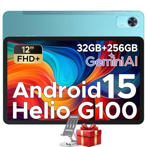 DOOGEE Tab E3+ Tablet 12 Pollici Helio G100, Android 15 Gaming Tablet Con Sim 2.4K 7.5mm, 32GB+256GB, 8800mAh 18W OTG 4G LTE, Dual Card Slots WiFi 2.4G/5G, 13MP+5MP, 90Hz Quattro Altoparlanti, Blu