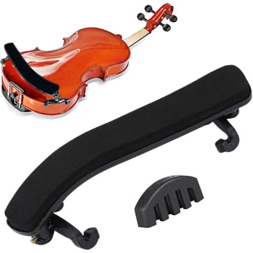CUEMOON Spalliera per Violino 3/4 e 4/4,Poggiaspalla per Viola Poggiaspalla Viola Regolabile Poggiaspalla in plastica, con un Violino Pratica Muto