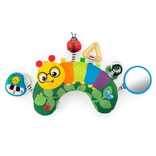 Baby Einstein, Cuscino multiattività per gioco a pancia in giù Cal-a-Pillow, multisensoriale, con il bruco Cal, 0+ mesi