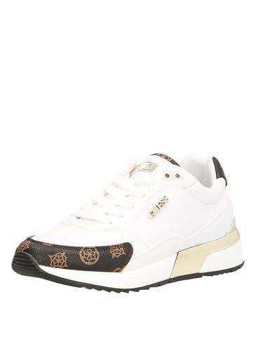 Guess Moxea, Sneaker Donna, White Brown Ochra, 38 EU