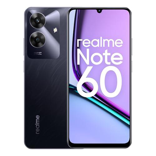 realme Note 60 Smartphone 4+128GB, Garanzia Uniforme ArmorShell 48 Mesi, Fotocamera Ultra Chiara 32MP, Schermo di Protezione Occhi 90Hz, Mini Capsule 2.0, Batteria di Grande Capacità 5000mAh, Nero