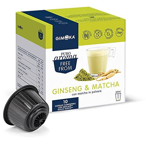 Gimoka - Compatibile Per Nescafé - Dolce Gusto - 30 Capsule - Gusto GINSENG E MATCHA - Made In Italy - 3 Confezioni Da 10 Capsule