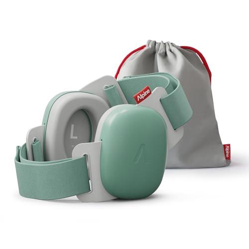 Alpine Muffy Baby Comfort, Paraorecchie Migliorati per Neonati e Bambini, Certificato CE, Vestibilità Sicura E Confortevole, Protezione dell'udito Regolabile Fino A 48 Mesi, Attenuazione 24 dB, Verde