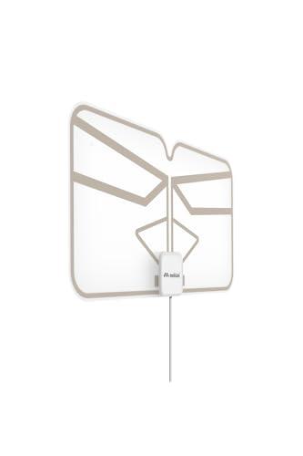 Meliconi Antenna TV Amplificata FLEXI per interni – DVB-T2 HEVC, DVB-T HD, Radio DAB+, Portata 30 km, USB, Interna, Ripiegabile, Filtro LTE/5G, per Casa e Camper