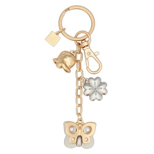 THUN - Portachiavi 3 charms icone - metallo, smalto a freddo - Collezione Sempre con me - 9.5 cm