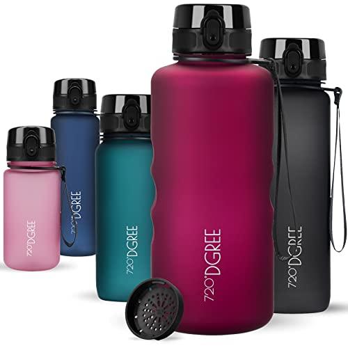 720°DGREE Borraccia 2 Litri “uberBottle“ +Setaccio softTouch - Senza-BPA, Prova Perdite - Bottiglia XXL, Water Bottle, Borracce Acqua Sportiva per Palestra, Fitness, Gym, Escursioni, Lavoro Università