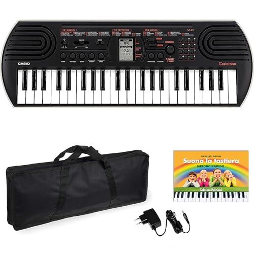 Kit Tastiera SA81 (Fondo Bianco) con Alimentatore da 9,5V, Borsa con due Maniglie in Nylon e E-book 