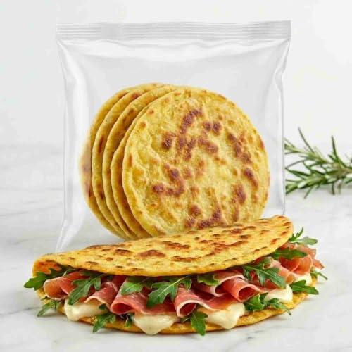 Mini Piadina Keto 01 Carb, la 1° Piadina con 0,5g di Carboidrati - 6 Confezioni di 5 Piadine da 45g