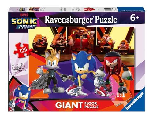 Ravensburger - Puzzle Sonic Prime, Collezione Giant Pavimento, Idea Regalo per Bambini 6+ Anni, Gioco Educativo e Stimolante, 125 Pezzi Giganti, 70x50 cm