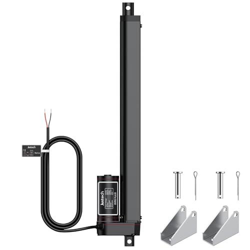 Justech Attuatore Lineare Multifunzione Motore 12V DC 1000N 300mm Attuatori Lineari 14 mm/s Motore Lineare Attuatore Regolabile Sollevatore Corsa Motore Elettrico per Motore Elettrico DIY