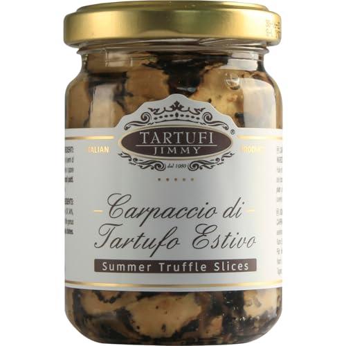 Carpaccio di Tartufo Estivo | 85g Tartufo Nero Pregiato a Fette | Condimento Gourmet Italiano per Pasta, Uova, Carne e Formaggi