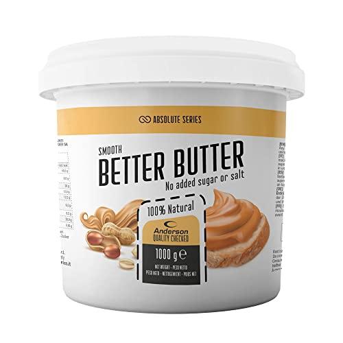 Better Butter 1kg - crema di arachidi 100% naturale, alto contenuto proteine 0 zuccheri, 0 olio e sale aggiunti, vellutato e cremoso, absolute series - made in italy – anderson