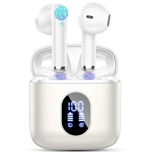 Cuffie Bluetooth 5.4, 2025 Nuovo Auricolari Bluetooth Stereo Cuffie Wireless In Ear con 4 ENC Mic, Cuffie Senza Fili Cancellazione Rumore 30Ore Cuffiette Sport Earbuds IP7 Impermeabili Headphones
