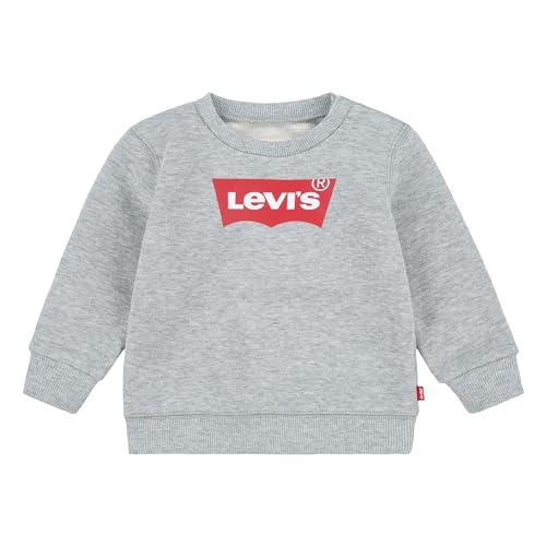 Levi's Batwing Crewneck Sweatshirt Bimbo, Grigio (Grey Heather), 24 Mesi