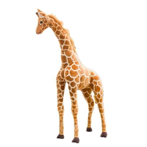 Giraffa di peluche per bambini, giraffa, peluche simulata, regalo per bambini, ragazze e ragazzi (80 cm, giraffa)
