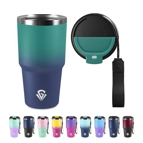 Bicchiere Termico 600ml 20oz, Borraccia Termica in Acciaio Inox, Tazza Termica con Doble Pared Reutilizable, sin BPA, Tazza da Viaggio per Caffe, Termos Caffè para Viajes, Oficina, Deporte, Escuela