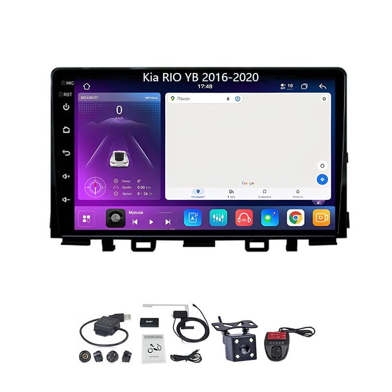 XIXIYAN Autoradio Android 9 Pollice GPS Navigation per Kia Rio YB 2016-2020 Dvd Player Radio Collega E USA Supporto Dab/Controllo del Volante/Bluetooth/Carplay,4 Core WiFi 1G+16G