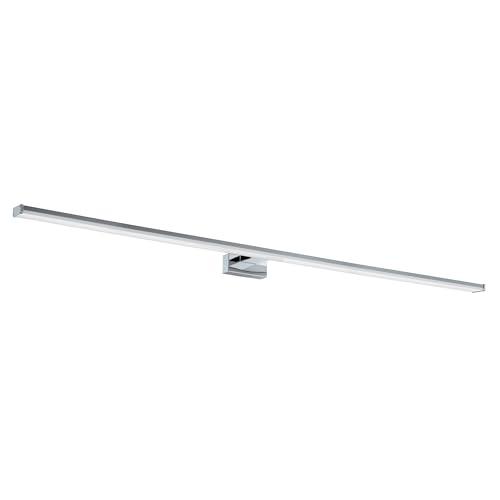 Eglo Led lampada da parete Pandella 1, lampada a specchio in alluminio e plastica, lampada da bagno in cromo, argento, bianco, antiumidità bianco neutro, IP44, L 120 cm