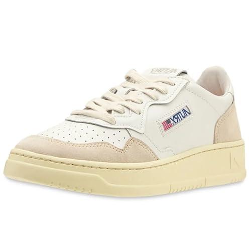 AUTRY Scarpe Sneakers Unisex in Pelle e camoscio Bianco AULM LS33 (38)