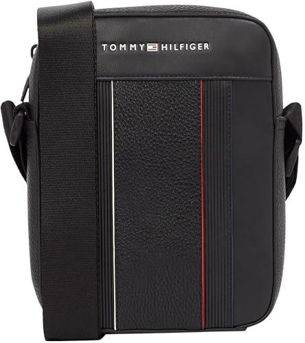 Tommy Hilfiger Uomo Borsa a Tracolla Foundation Mini Reporter Elegante, Nero (Black), Taglia Unica