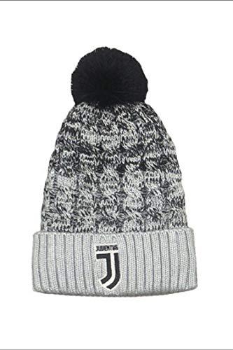 JUVENTUS F.C. Berretto PON PON Inverno Deluxe Melange Pile Interno Logo Ufficiale JJ Originale