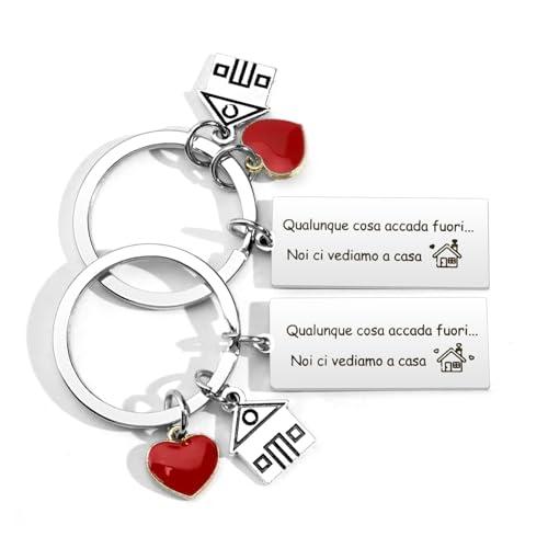 Yritioa Regalo Fidanzato,Regalo per Lui,Portachiavi Coppia,Portachiavi San Valentino,Regalo Anniversario per Lei,Regalo Anniversario per Lui,Regali per Coppia,Portachiavi Casa Nuova