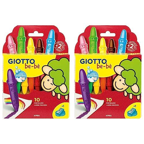 Pastelloni Cera Giotto Bebe' 10 Pz (Confezione da 2)