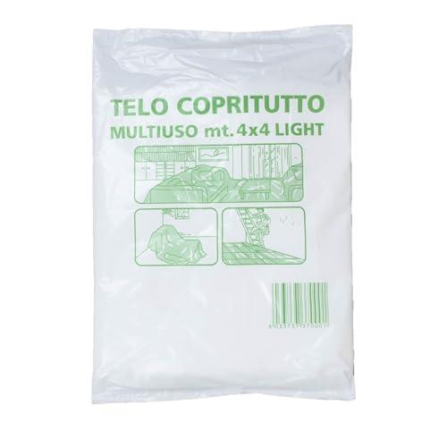 Sigill - Telo Copritutto, 110 gr, Dimensione 4x4 metri, Protettivo Antisporco Multiuso, Per Imbiancatura, Arredi, Auto e Moto, Copertura Resistente per Interno ed Esterno
