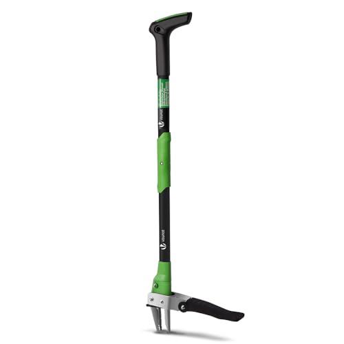 VOUNOT® Estrattore Manuale Erbacce con Artigli Acciaio Inox e Pedale, Estirpatore in Piedi Diserbante Erbacce Sarchiatore Attrezzi da Giardino, Strumento Diserbatrice Manuale Prato Manico Lungo 100cm