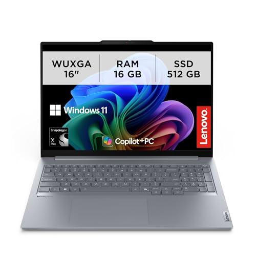 Lenovo - Notebook 16 Pollici ThinkBook 16 G7 QOY, Copilot+ PC Portatile Professionale Windows 11 Pro, Qualcomm Snapdragon X Plus, RAM 16GB LPDDR5X 512GB SSD NVMe, Laptop Grafica Integrata, Audio Dolby