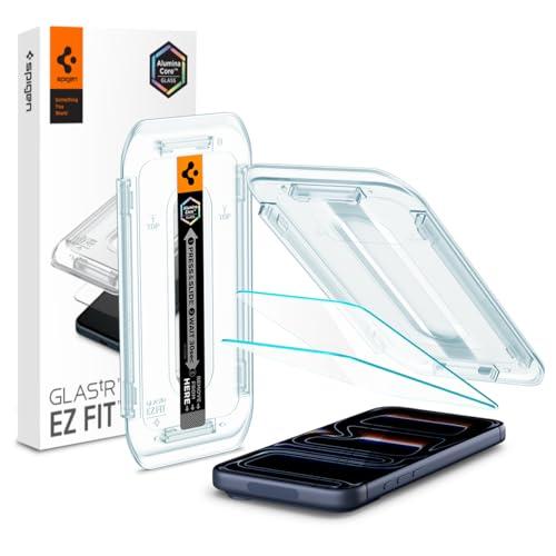 Spigen Glas.tR EZ Fit Vetro Temperato compatibile con iPhone 17 Pro, iPhone 17, iPhone 16 Pro, 2 Pezzi, Installazione Facile, Cristallino, Durezza 9H Pellicola prottetiva