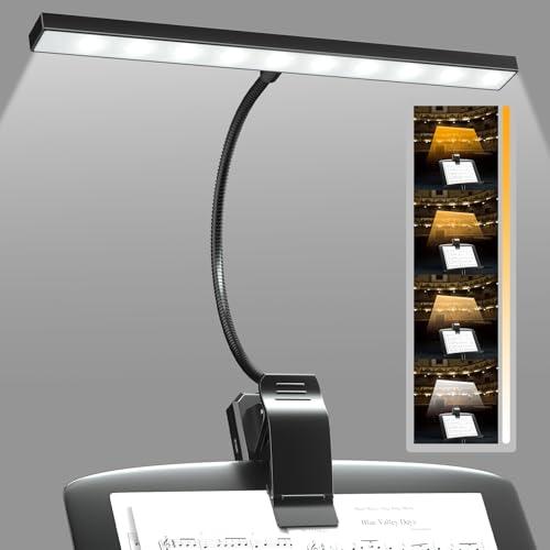 BrightArk Luce a 30 LED per leggio, luce a clip per leggio, luce ricaricabile USB per pianoforte,luce da lettura, 4 colori e 3 luminosità, perfetta per pianoforte, lettura,violino,orchestra,Spartiti