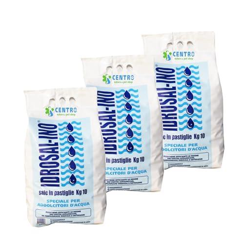Idrosal 3 Sacchi di Sale in Pastiglie 10kg Speciale per Addolcitori e Depuratori d'Acqua Puro al 99,9%