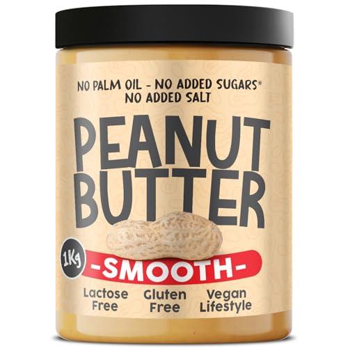 BURRO DI ARACHIDI Proteico Senza Zuccheri Smooth • 1kg Peanut Butter Qualità Italiana • Burro d’Arachidi 100% Naturale Senza Olio di Palma Degrassato • Crema Proteica di Arachidi Spalmabile