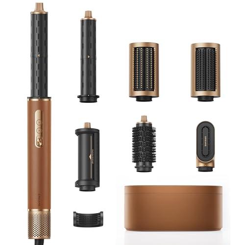 DREAME AirStyle Pro 7 in 1, Asciugatura Rapida, 2 Cilindri Arricciacapelli, Capelli Volumizzanti, Riduzione dell'effetto crespo, Confezione in Pelle, Styling a Flusso d'aria, Design Magnetico