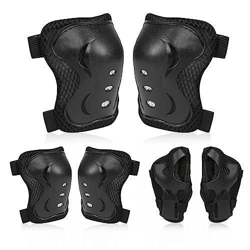 Flintronic Protezione Kit per Bambini 3-12Anni, Protezioni Set per Bambini, Sicurezza Set per Ciclismo, Regolabile Ginocchiere Set di Gomitiere per Sci Skateboard Pattinaggio Monopattino Sport Estermi