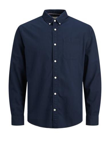 Jack & Jones Male Camicia per Il Tempo Libero Slim Fit, Navy Blazer/Fit: Slim Fit., S